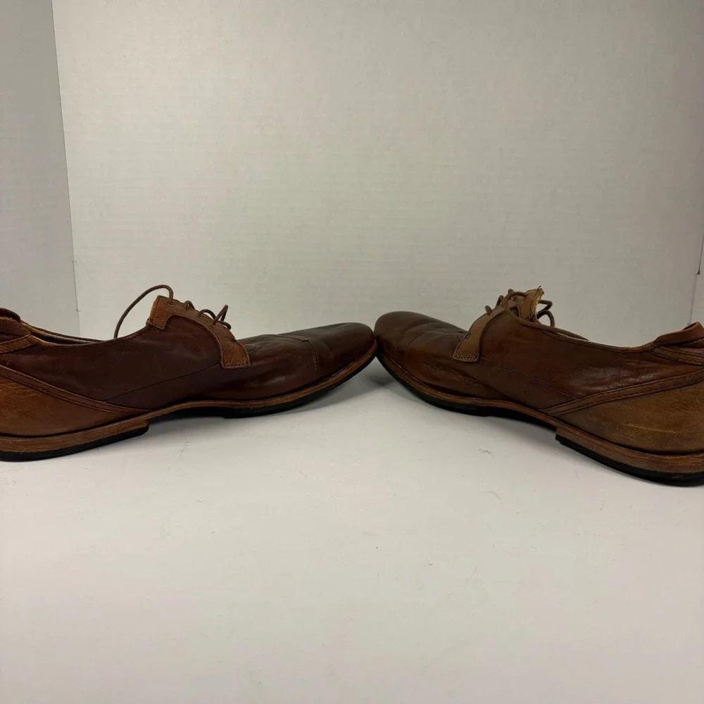 Timberland Boot Company Oxford Mens 11 Brown Leather Cap Toe Lace Up Dress Shoes